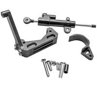 WUPEDI For ZERO, 10X Scooter Eléctrico Amortiguador de Dirección Estabilizador Rueda Delantera Accesorio Modificación con Soporte Montaje Amortiguador de dirección de scooter eléctrico(BLACK A)