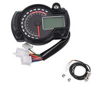 WUPEDI Indicador digital LCD for motocicleta, velocímetro, 15000 RPM, odómetro impermeable, velocímetro, 7 colores, tablero universal Velocímetro para motocicleta(With sensor)