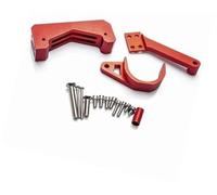 WUPEDI Kit de amortiguador estabilizador dirección, soporte modificación rueda delantera, piezas patinete eléctrico, for ZERO, 10X Amortiguador de dirección de scooter eléctrico(BLACK Red Bracket4)