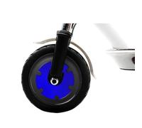 WUPEDI Pegatina protectora for rueda delantera, for motor de patinete eléctrico Xiaomi M365/PRO 1S, cinta reflectante PVC Tapacubos reflectante para monopatín eléctrico(Blue)