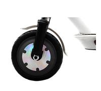 WUPEDI Pegatina protectora for rueda delantera, for motor de patinete eléctrico Xiaomi M365/PRO 1S, cinta reflectante PVC Tapacubos reflectante para monopatín eléctrico(SILVER)