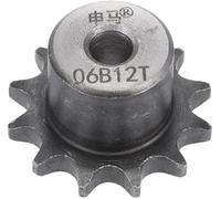 WUPEDI Pieza del piñón impulsor de motosierra For Piñón de 12 dientes tipo B de un solo hilo, paso 3/8, diámetro interior de 8 mm, acero al carbono A3, Iso 06B(BLACK 39mm)