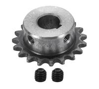 WUPEDI Pieza del piñón impulsor de motosierra Para 25 Piñón de rodillo cadena 10 mm diámetro 37,5 Od 17 dientes C45 Acero(BLACK 12mm Bore 41mm OD 4x1 8mm Keyway 19 Tooth)