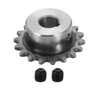 WUPEDI Pieza del piñón impulsor de motosierra Para 25 Piñón de rodillo cadena 10 mm diámetro 37,5 Od 17 dientes C45 Acero(BLACK 10mm Bore 39 5mm OD 3x1 4mm Keyway 18 Tooth)