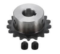 WUPEDI Pieza del piñón impulsor de motosierra Para 25 Piñón de rodillo cadena 10 mm diámetro 37,5 Od 17 dientes C45 Acero(BLACK 10mm Bore 37 5mm OD 3x1 4mm Keyway 17 Tooth)