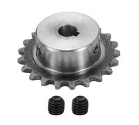 WUPEDI Pieza del piñón impulsor de motosierra Para 25 Piñón de rodillo cadena 10 mm diámetro 37,5 Od 17 dientes C45 Acero(BLACK 8mm Bore 45mm OD 3x1 4mm Keyway 21 Tooth)