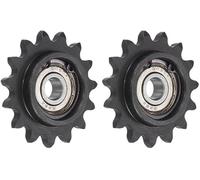 WUPEDI Pieza del piñón impulsor de motosierra Para 35 Piñón tensor de cadena Diámetro 10 mm Paso 3/8 15 dientes Rodillo acero al carbono C45 con rodamiento, Iso 06C 2(BLACK 49mmx9mm)
