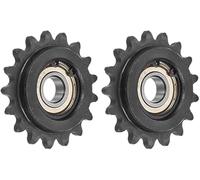 WUPEDI Pieza del piñón impulsor de motosierra Para 35 Piñón tensor de cadena Diámetro 10 mm Paso 3/8 15 dientes Rodillo acero al carbono C45 con rodamiento, Iso 06C 2(BLACK 56mmx12mm)