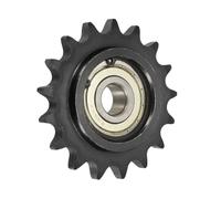 WUPEDI Pieza del piñón impulsor de motosierra Para 50 Piñón tensor de cadena rodillos Tipo C Diámetro 17 mm Paso 5/8 17 dientes Acabado en óxido negro Acero 1045