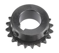 WUPEDI Pieza del piñón impulsor de motosierra Para Piñón de rodillo 20 dientes Cadena tipo B 25 Hebra única Paso 1/4 Orificio 20 mm Chavetero acero al carbono C45(BLACK 20mm)