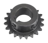 WUPEDI Pieza del piñón impulsor de motosierra Para Piñón de rodillo 20 dientes Cadena tipo B 25 Hebra única Paso 1/4 Orificio 20 mm Chavetero acero al carbono C45(BLACK 18mm)