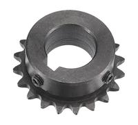 WUPEDI Pieza del piñón impulsor de motosierra Para Piñón de rodillo 20 dientes Cadena tipo B 25 Hebra única Paso 1/4 Orificio 20 mm Chavetero acero al carbono C45(BLACK 19mm)