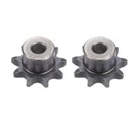 WUPEDI Pieza del piñón impulsor de motosierra Para Piñón de rodillo de cadena 10 mm de diámetro 1/2 paso 9 dientes de un solo hilo tipo B A3 acero al carbono, Iso 08B 2 piezas(BLACK 41mmx10mm)