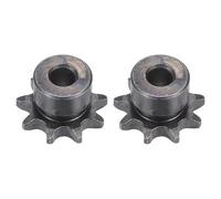 WUPEDI Pieza del piñón impulsor de motosierra Para Piñón de rodillo de cadena de 8 mm de diámetro, paso de 3/8, 9 dientes, hebra única, tipo B, acero al carbono A3, Iso 06B, 2 unidades(BLACK 30mmx8mm)
