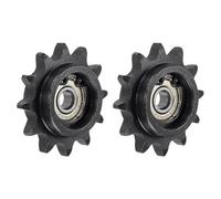 WUPEDI Pieza del piñón impulsor de motosierra Para Piñón tensor de cadena 6 mm diámetro 12 dientes Rodillo acero al carbono C45 con rodamiento, Iso 06B 2(BLACK 40mmx6mm)
