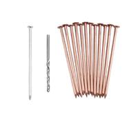 Wupiusa Kit de Clavos de Cobre de 14 Piezas para Matar Árboles, Clavos de Cobre Puro de 3,5 Pulgadas A Granel, Clavos de Hardware para Eliminación de Tocones para Árboles