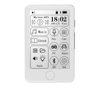 Wupiusa Reproductor de MP3 Portátil, Reproductor de Música, Pantalla de Tinta, Lector de Libros Electrónicos, Diccionario, Radio Digital Bluetooth Táctil de 2,8 Pulgadas para Coche.