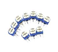 WUPLKCUIJ 20 Piezas Resistencia Ajustable Vertical Azul 200 500 1K 2K 5K 10K 20K 50K 100K 500K 1M Ohm potenciómetro multivuelta(2K Ohm)