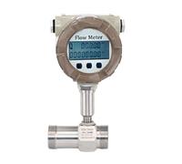 WUPLKCUIJ Medidor de Flujo de turbina con Abrazadera de Acero Inoxidable Sanitario, Triple Abrazadera, Sensor de Flujo de líquido higiénico Digital RS485 4-20mA(DN20-50.5Clamp-485)