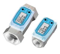 WUPLKCUIJ Medidor de Flujo de turbina Digital de Aluminio de 3/4 Pulgadas, 1 Pulgada, 1,5 Pulgadas, Rosca de 2 Pulgadas, medidor electrónico de Flujo de Combustible for líquido diésel de Agua(2-Inch)