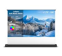 WUPRO LeApex Pantalla de Proyección Retráctil Eléctrica White Matt-Pantalla Inteligente 4K Ultra HD 3D Activo de 72 Pulgadas para Todo Tipo de Proyectores Universales