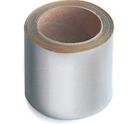 Wupsi Cinta de Reparación de PVC - para Lonas, Cubierta de Remolque, Invernadero, Toldo, Carpa, Tienda Campaña y Persianas - Plateado, 10 cm X 5 m