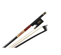 WUQIMUSC Arco de violín de tamaño completo 4/4 de fibra de carbono recto Pernambuco Performance Master Level natural blanco arco pelo