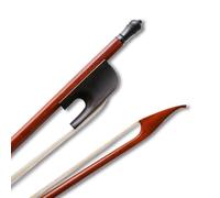 WUQIMUSC Arco de violín de tamaño completo 4/4 estilo barroco Brasilwood Bow Ébano rana natural blanco arco pelo