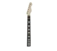 WUQIMUSC Cuello de guitarra estilo TL sin terminar, escala de 22 trastes de 24.7 pulgadas, arce con diapasón de palisandro, incrustaciones clásicas, barra de armadura de ajuste superior con línea