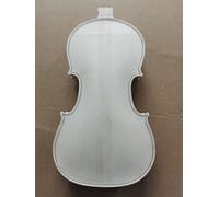 WUQIMUSC Cuerpo de violín sin terminar modelo Stradivari 4/4 blanco, cuerpo de violín llama, madera de arce, parte trasera de abeto, hecho a mano para fabricantes de violín de bricolaje (arce)