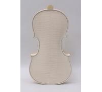 WUQIMUSC Cuerpo de violín sin terminar modelo Stradivari 4/4 blanco, cuerpo de violín llama, madera de arce, parte trasera de abeto, hecho a mano para fabricantes de violín (arce europeo llama)