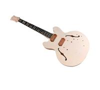 WUQIMUSC DIY Guitarra eléctrica Semi Hollow Body Kit 335 Art 22 trastes 24.75 pulgadas