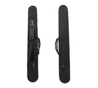 WUQIMUSC Funda Vertical para Arco de Contrabajo para 2 Piezas de Arco de Estilo alemán/francés, Ligera, Resistente, con Correa para el Hombro (Negro)