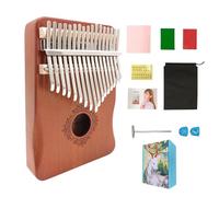WUQIMUSC Kalimba - Piano de dedo Mbira portátil de 17 teclas, 21 teclas, con martillo de afinación e instrucciones de aprendizaje, instrumento musical