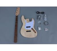 WUQIMUSC - Kit de bajo eléctrico sin finizar, 20 trastes, 34 pulgadas, cuerpo de tilo, cuello de arce para bricolaje