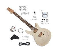 WUQIMUSC Kit de guitarra eléctrica DIY Prs Style HH Pickups 22 traste 24.75 pulgadas construir su propio