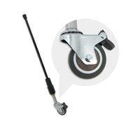 WUQIMUSC Pasador vertical de doble bajo de tamaño 3/4 con rueda, repuesto de fibra de carbono duradera, accesorios de cuerdas/piezas, uso en interiores, movible y fijo (VLNP059-1)