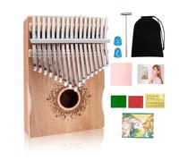 WUQIMUSC Piano de pulgar Kalimba portátil de 17 teclas, piano de dedo Mbira de 21 teclas con martillo de afinación e instrucciones de estudio, instrumento musical para adultos y profesionales