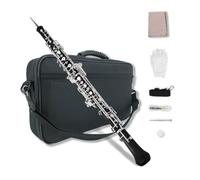WUQIMUSC Tecla C Oboe Madera de Ebonita 3ª Octava izquierda F Resonancia F con estuche bolsa