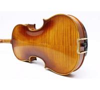 WUQIMUSC Violín profesional 4/4 tamaño completo madera de arce flameado parte superior de abeto accesorios de violín hecho a mano con estuche arco (VA-Violin-D-E)