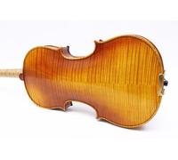 WUQIMUSC Violín profesional 4/4 tamaño completo madera de arce flameado parte superior de abeto accesorios de violín hecho a mano con estuche arco (VA-Violin-WD-E)
