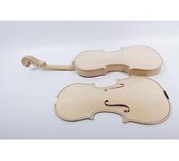 WUQIMUSC Violín sin terminar 4/4 llama arce violín abeto hecho a mano violín sin pegamento superior para Luthiers Maker DIY