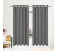 WUQINC Cortinas Opacas Térmicas Aislantes 360 x 225 cm con Ojales Modernas Decorativas Cortina de Puerta, Cortinas de Ventana per Interni Finestre con Anelli, Gris Oscuro