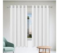 WUQINC Cortinas Poliéster 360 x 225 cm Termicas Aislantes Frio y Calor Tenda Soggiorno Camera da Letto para Ventanas Habitación Dormitorio Sala de Estar, Blanco