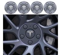 WurBu 4 x Tapacubos de Ruedas Tapas Centrales para Tesla Model 3 Highland 2024, Accesorios Automóviles Logotiporesistente Agua Protección Solar Sin Decoloración