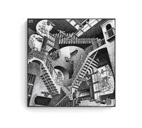 WurBu M.C. Escher Pintor Artwork 【Escaleras】 Pósteres impresos para pared, pintura para colgar en la pared, decoración de dormitorio familiar, regalo, 28 x 28 pulgadas (70 x 70 cm)