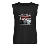 WURHDKI Anti Flag Band Vest Tank Camiseta Men's Black Unisex Sleeveless Tops Tee, Negro , XXL