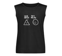 WURHDKI Micerice You Are Pointless That Is How I Roll Math Vest Tank Camiseta Men's Black Unisex Sleeveless Tops Tee, Negro , M