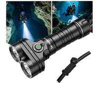 Wurkkos DL05 Linterna de Buceo 6000 Lúmenes Linterna Subacuática LED | IPX8 Impermeable 100m Batería 14h Recargable USB-C para Snorkel Pesca Submarina y Acampada