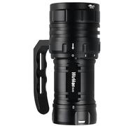 Wurkkos DL06 Linterna de buceo, 15000 lúmenes, recargable, 6 ledes XHP50.2, potente con cargador, puerto de carga USB C integrado, 3 fuentes de alimentación de 5000mAh